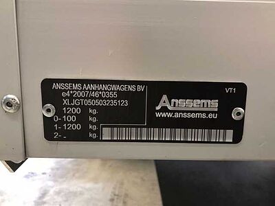 Anssems GTB 1200 VT1 Deckelanhänger