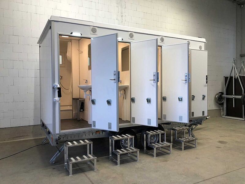 Rosemeier EW TA-NO Duschwagen mit 4 Duschen Toilettenanhänger