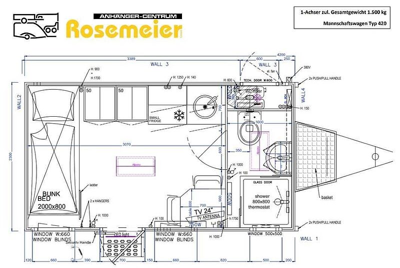 Rosemeier EW TA-NO Mannschaftswagen 420 Mannschaftswagen