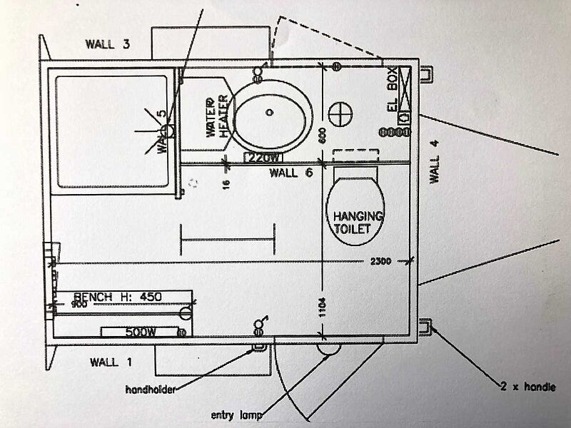 Rosemeier EW TA-NO Badanhänger mit WC ECO Toilettenanhänger