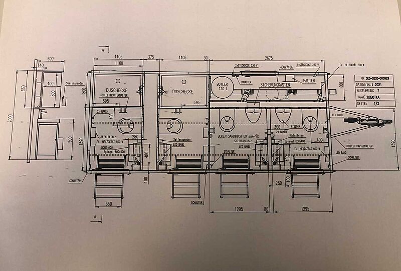 Rosemeier VE Dusch+WC Kombi Toilettenanhänger