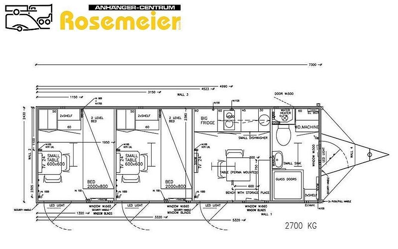 Rosemeier EW TA-NO Mannschaftswagen 737 Toilettenanhänger