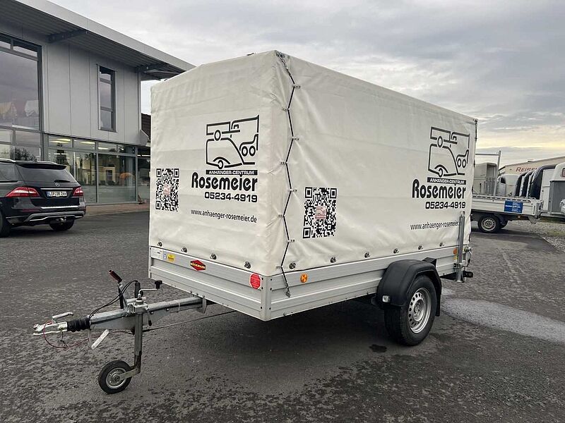 Böckmann TL-AL 3015/135 Plane weiß Kastenanhänger gebrems