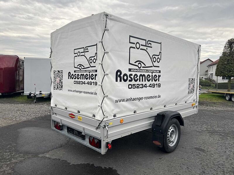Böckmann TL-AL 3015/135 Plane weiß Kastenanhänger gebrems