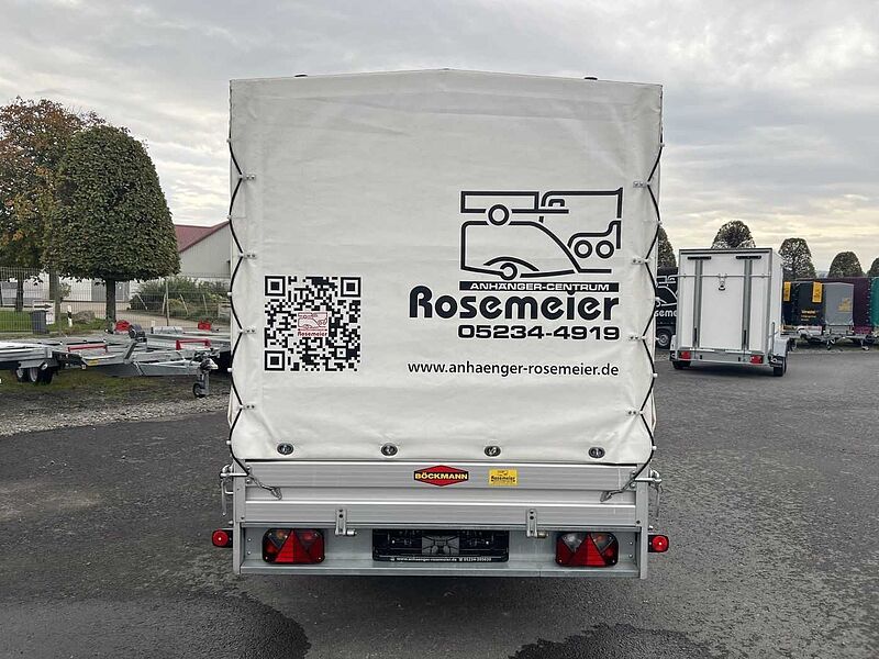 Böckmann TL-AL 3015/135 Plane weiß Kastenanhänger gebrems