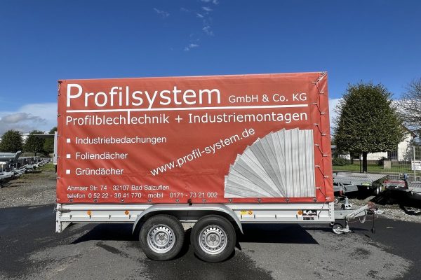 KOCH 10.26 mit Spriegel und Plane Kastenanhänger gebr